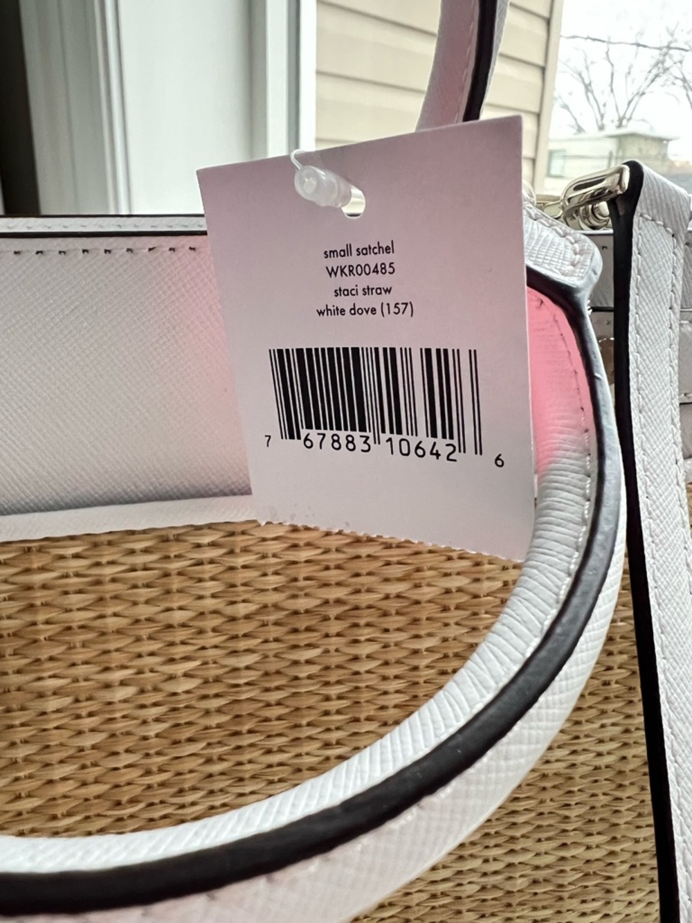 kate spade Straw Shoulder Bag with Light Cream Trim - Picture 4 of 4